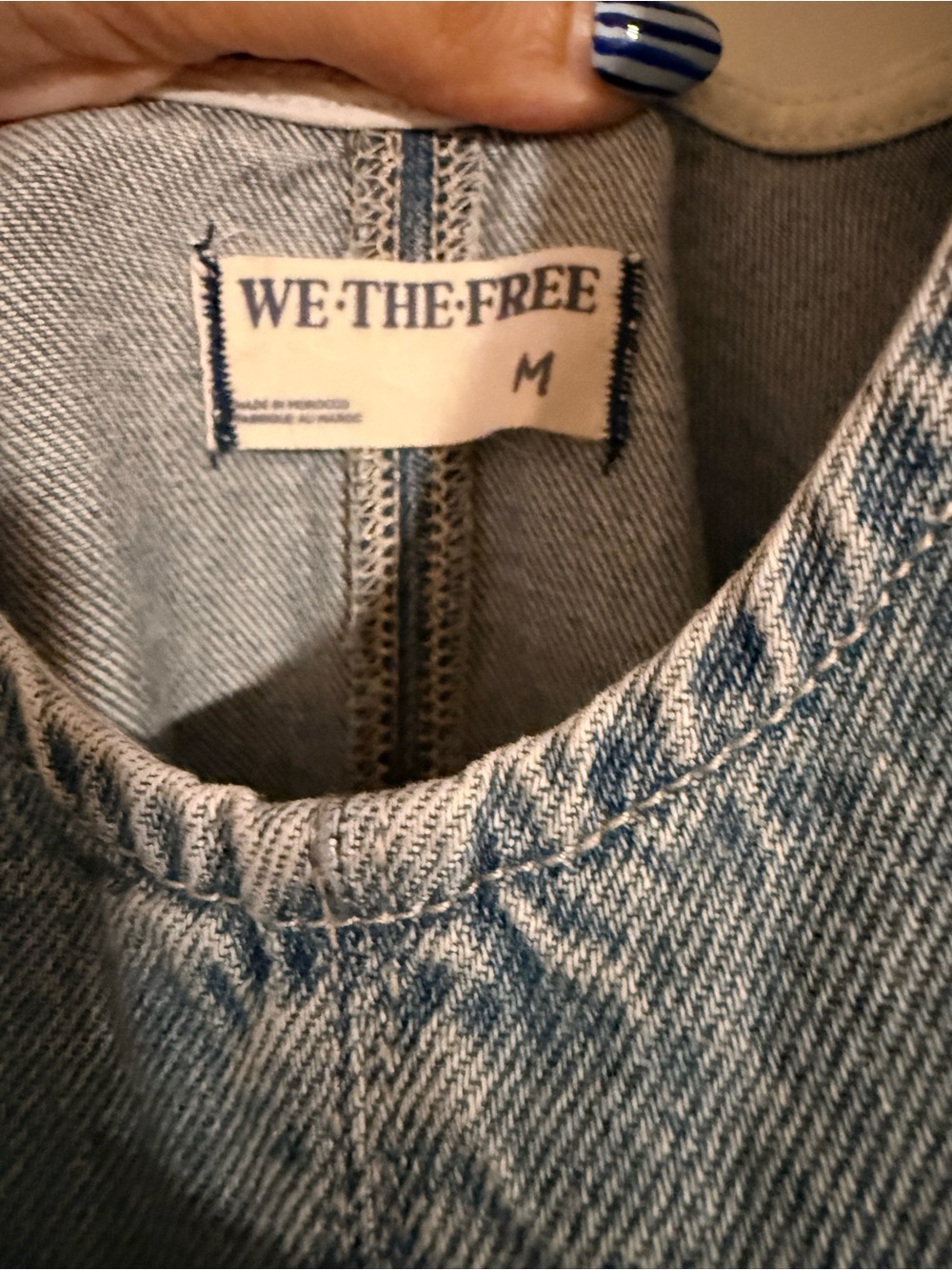 We The Free Light Blue Denim High Roller Jumpsuit - Picture 2 of 2
